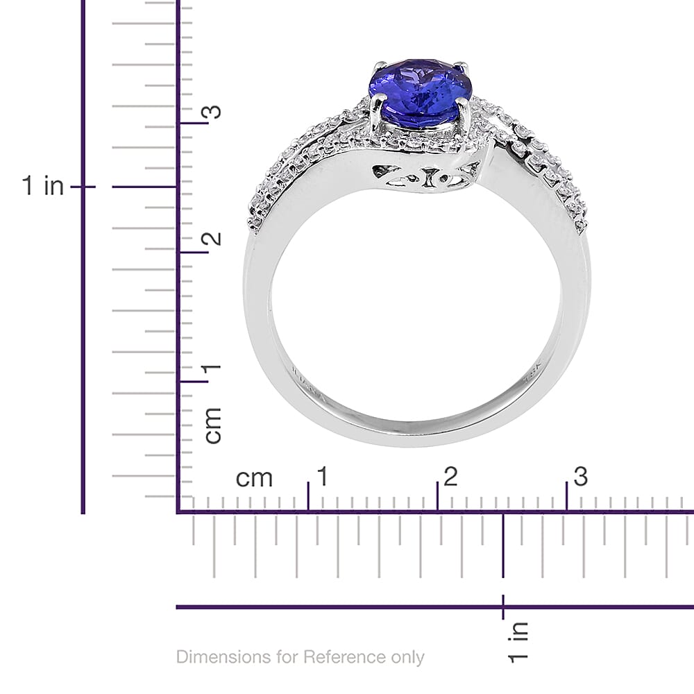 ILIANA 2.15 Ct AAA Tanzanite and Diamond Ring in 18K White Gold 7.41 Grams 3052246 4