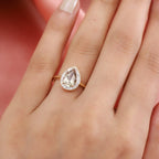 ILIANA 18K Yellow Gold Natural AAAA Turkizite (Pear) and Diamond Ring 2.17 Ct.