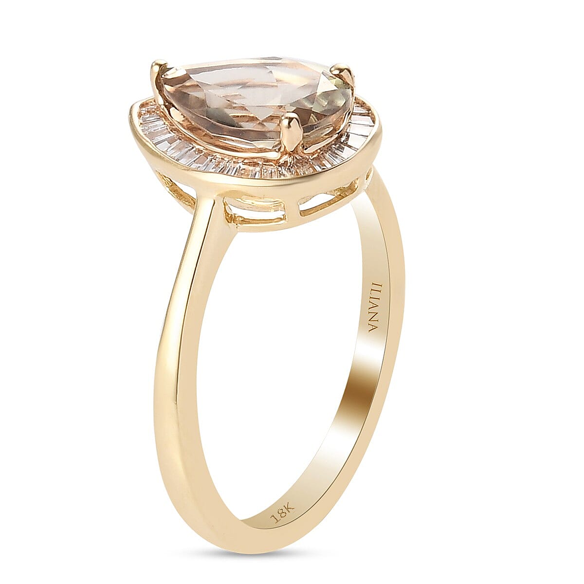 ILIANA 2.25 Ct. AAA Turkizite and SI G-H Diamond Halo Ring in 18K Yellow Gold 3859898 4