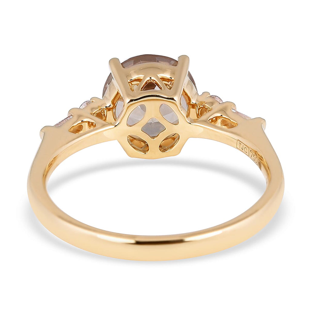 ILIANA 18K Yellow Gold AAA Turkizite and Diamond (SI-G-H) Ring 2.35 Ct.