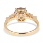 ILIANA 18K Yellow Gold AAA Turkizite and Diamond (SI-G-H) Ring 2.35 Ct.