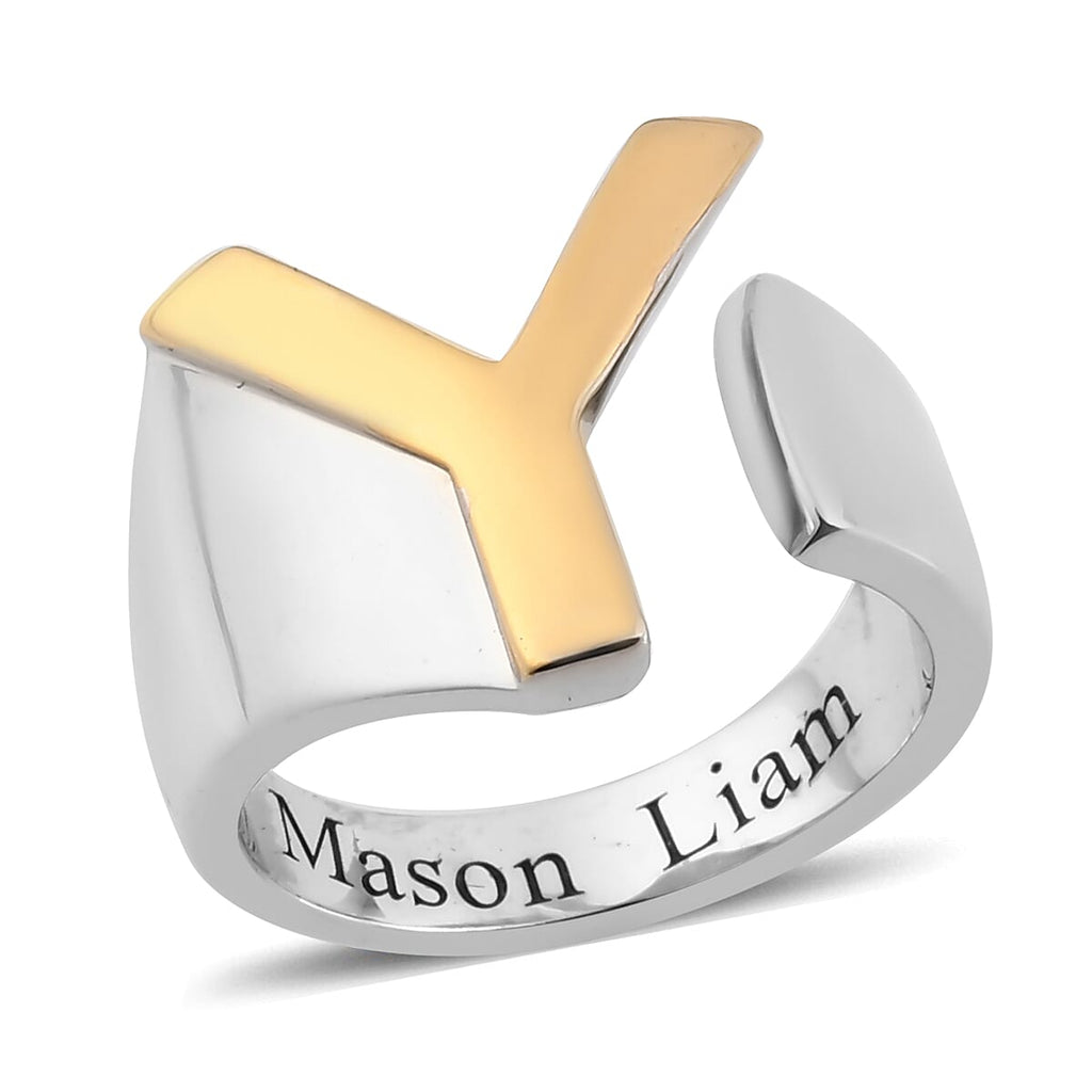ION Plated 18K YG Fancy Ring Pure Yellow Brass
