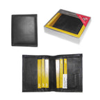 Genuine Leather Wallet with RFID Blocking - Black