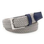 Coastal Mens Braided Elastic Stretch Belt (Size M-L) - Grey