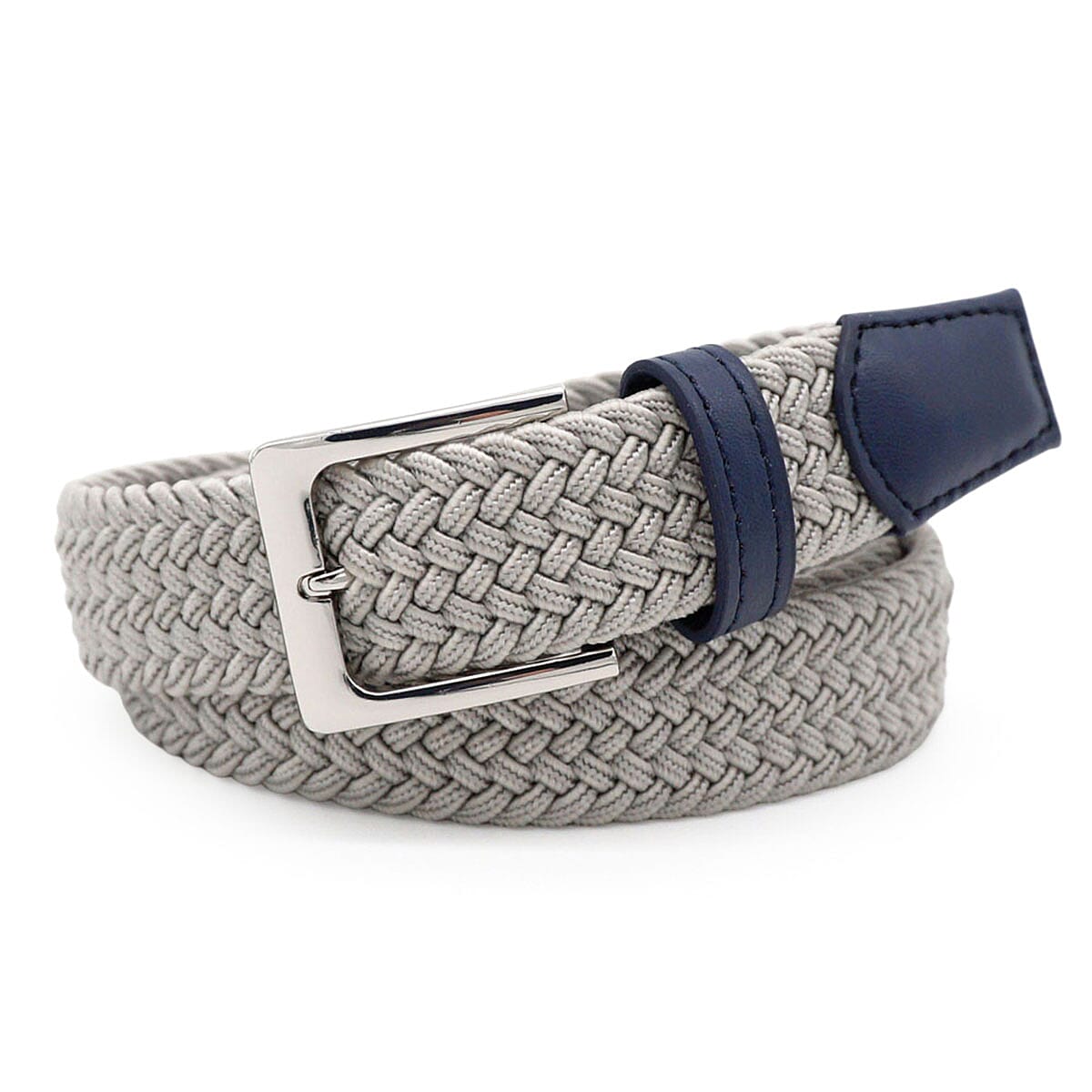 Coastal Mens Braided Elastic Stretch Belt (Size M-L) - Grey 8359909 0