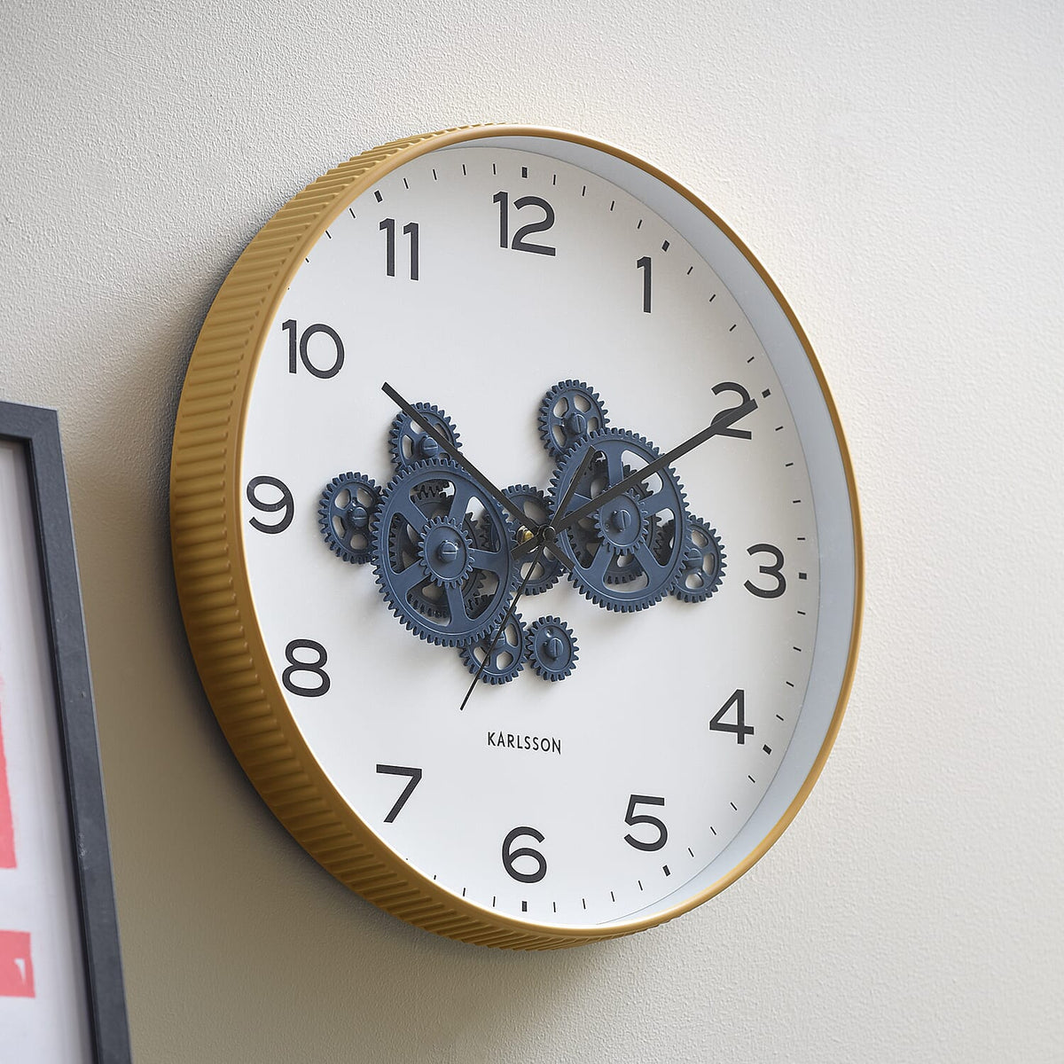 KARLSSON Open Gear Wall Clock (40cm) - Blue Gears V32718838 1