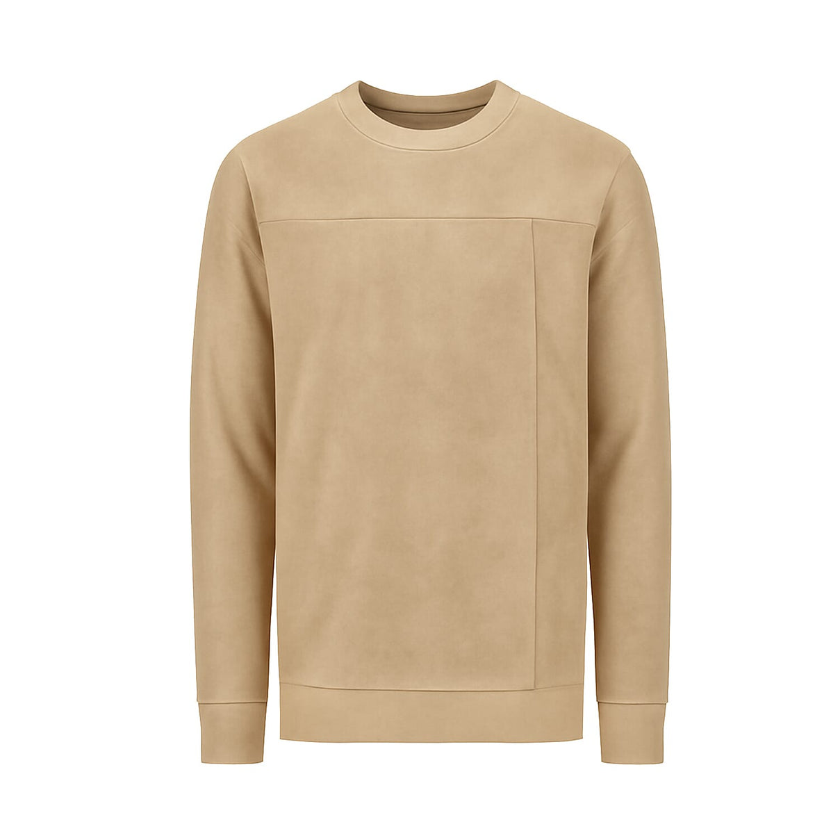 Cotton Crew Neck Sweatshirt (Size L) - Sand 8282829 0