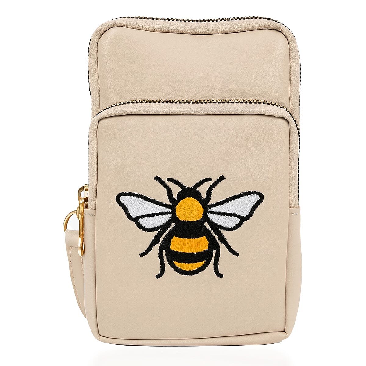 Bumble Bee Phone Crossbody Bag With Adjustable Strap - Beige 8287199 0
