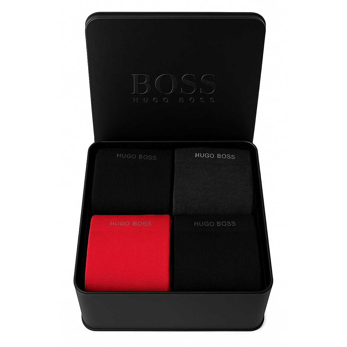 Hugo Boss Menâ€™s Socks â€“ Pack of 4 (Gift Box Edition) 8367852 1