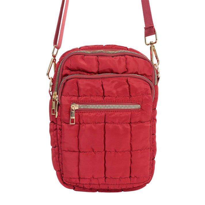 Quilted Puffer Mini Crossbody Bag - Burgundy 8361662 2