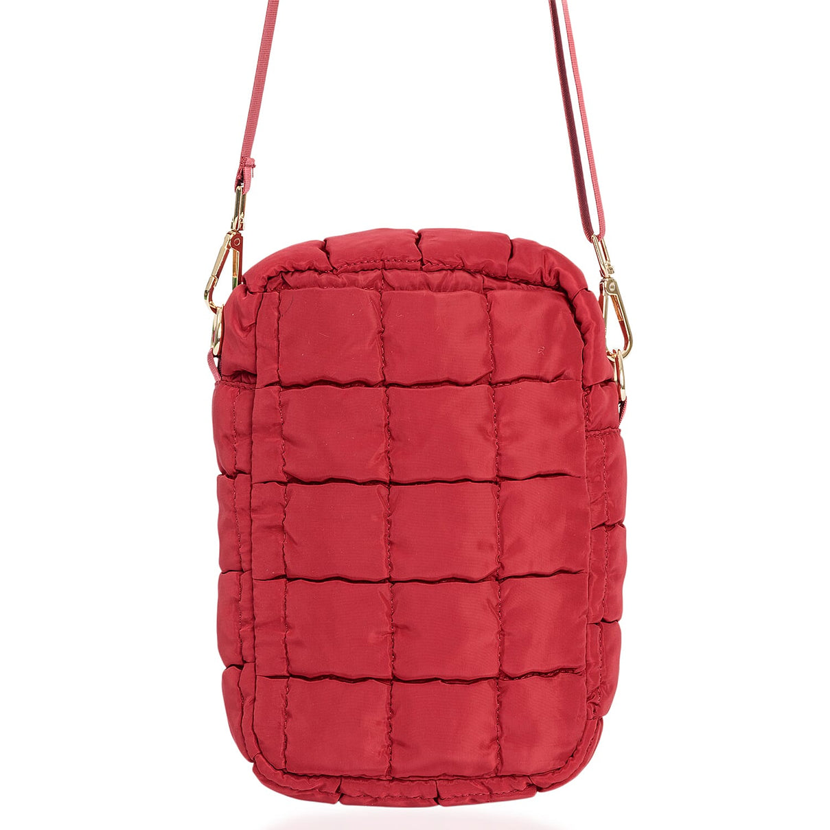 Quilted Puffer Mini Crossbody Bag - Burgundy 8361662 3
