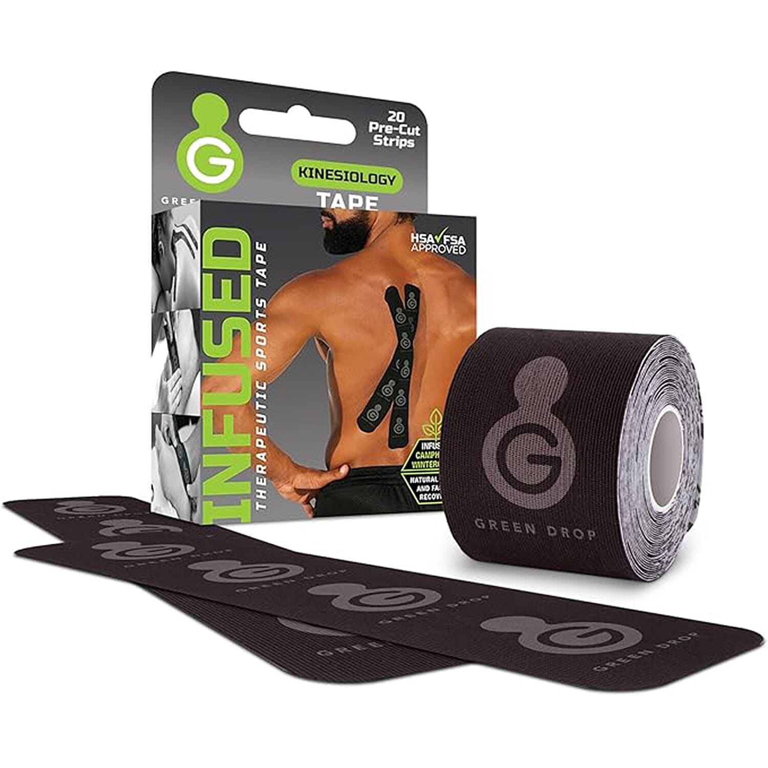 Green Drop Kinesiology Tape - Black 8296043 6