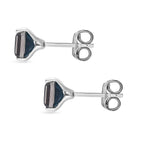 Indicolite  Quartz Solitaire Stud Earrings in Platinum Overlay Sterling Silver 2.65 Ct