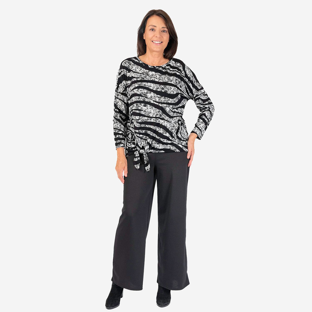 Indigo and Co Tie Front Top 7859234 0
