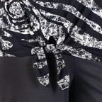Indigo - Co Viscose Tie Front Top (Size L) - Marble