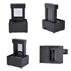 Mini Waterfall Fountain Decor with LED Light - USB Cable (Requires 2xAA Battery Not Inc.) - Black