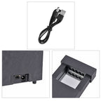 Mini Waterfall Fountain Decor with LED Light - USB Cable (Requires 2xAA Battery Not Inc.) - Black