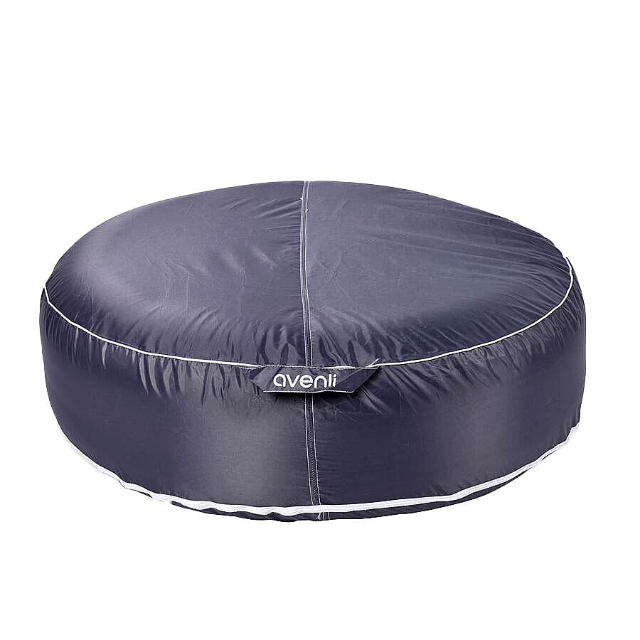 Indoor Outdoor Inflatable Round Pouffe - Grey 3589260 1