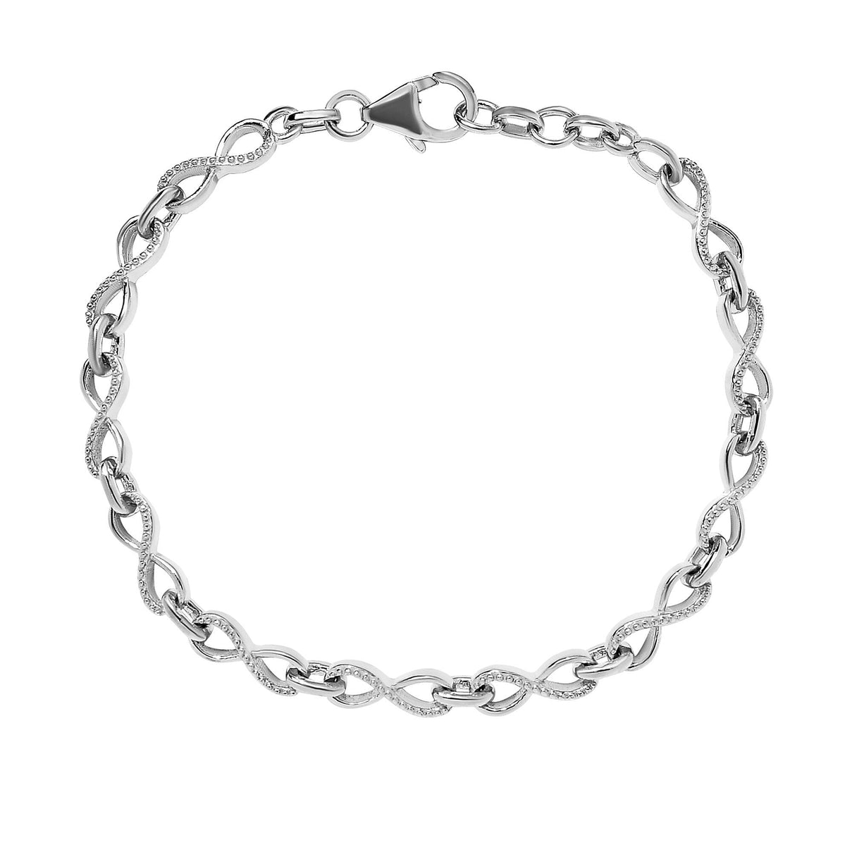 Infinity Knot Bracelet in Sterling Silver 5.60 Grams Size 6.5 Inch 3226484 0