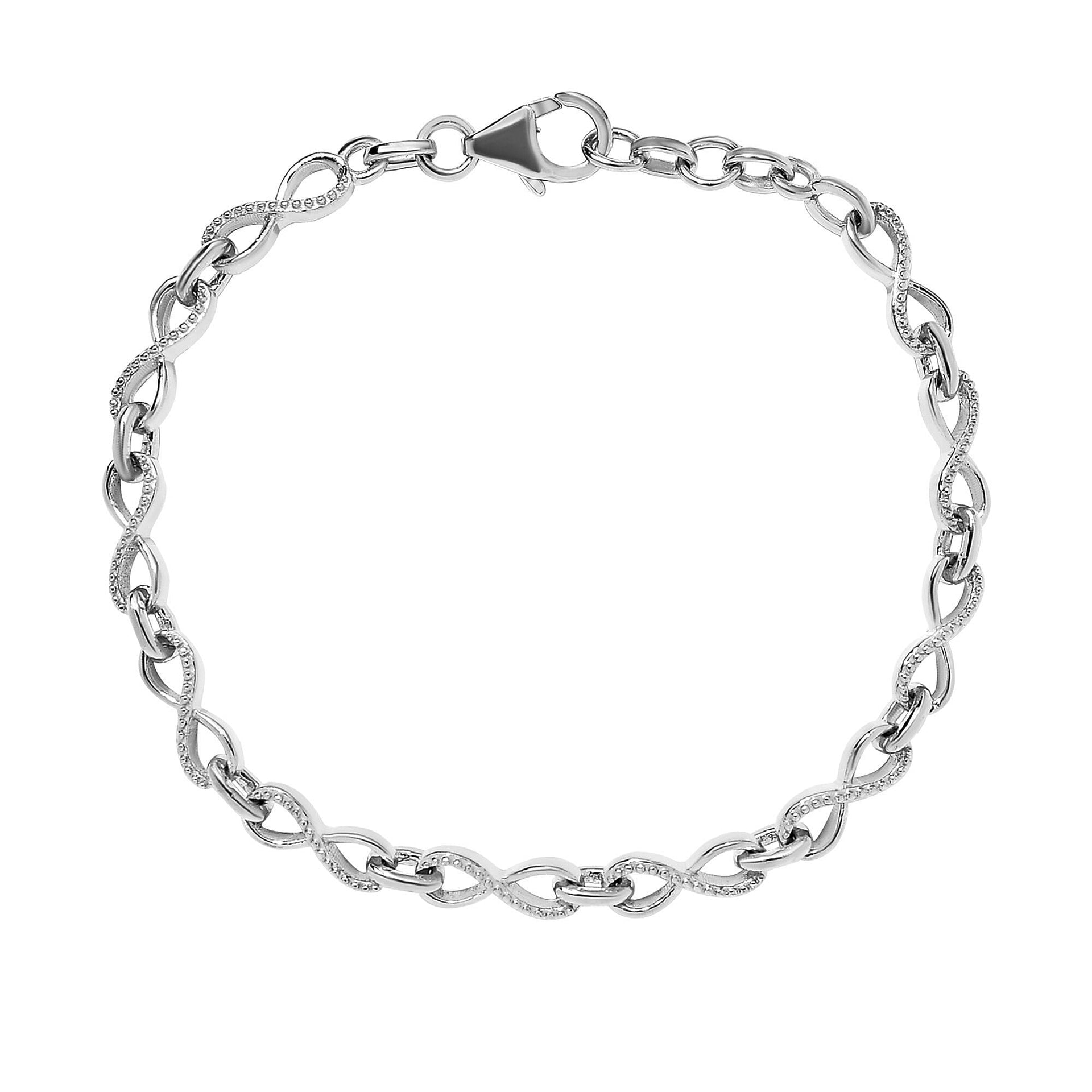 Infinity Knot Bracelet in Sterling Silver 5.60 Grams Size 6.5 Inch 3226484 0