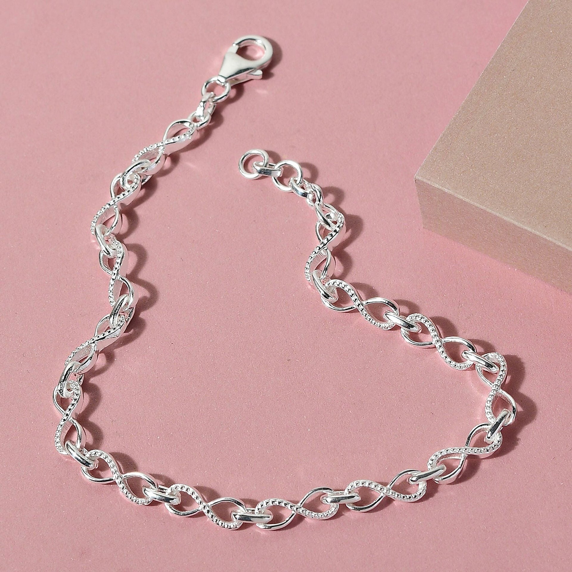 Infinity Knot Bracelet in Sterling Silver 5.60 Grams Size 6.5 Inch 3226484 3
