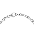 Designer Inspired - Infinity Knot Bracelet (Size 6.5) with Lobster Clasp in Platinum Overlay Sterling Silver