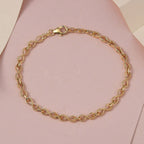 Infinity Knot Link Bracelet (Size - 6.5) in 18K Vermeil Yellow Gold Plated Sterling Silver, Gold Wt. 6.40 Gms.