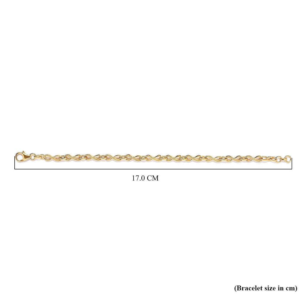 Infinity Knot Link Bracelet (Size - 6.5) in 18K Vermeil Yellow Gold Plated Sterling Silver, Gold Wt. 6.40 Gms.