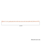 Infinity Knot Link Bracelet (Size 7.5) in 18K Vermeil Rose Gold Plated Sterling Silver, Silver Wt. 6.46 Gms.