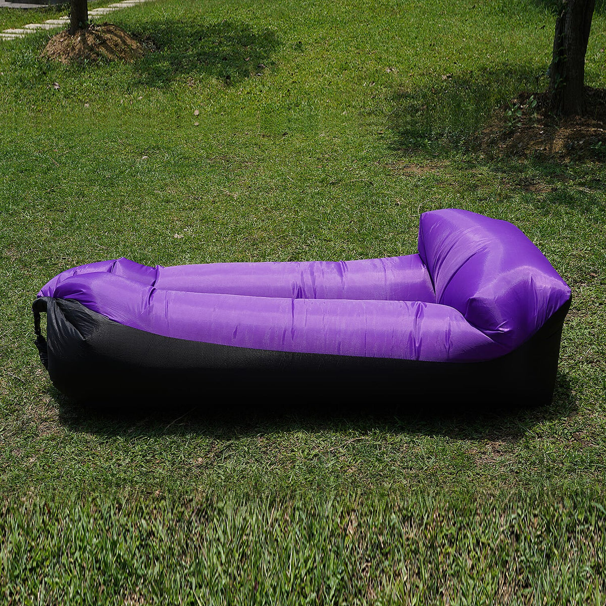 Inflatable Air Sofa With Pillow Design for Travelling Camping Hiking Pool And Beach Parties - Purple 6241594 1