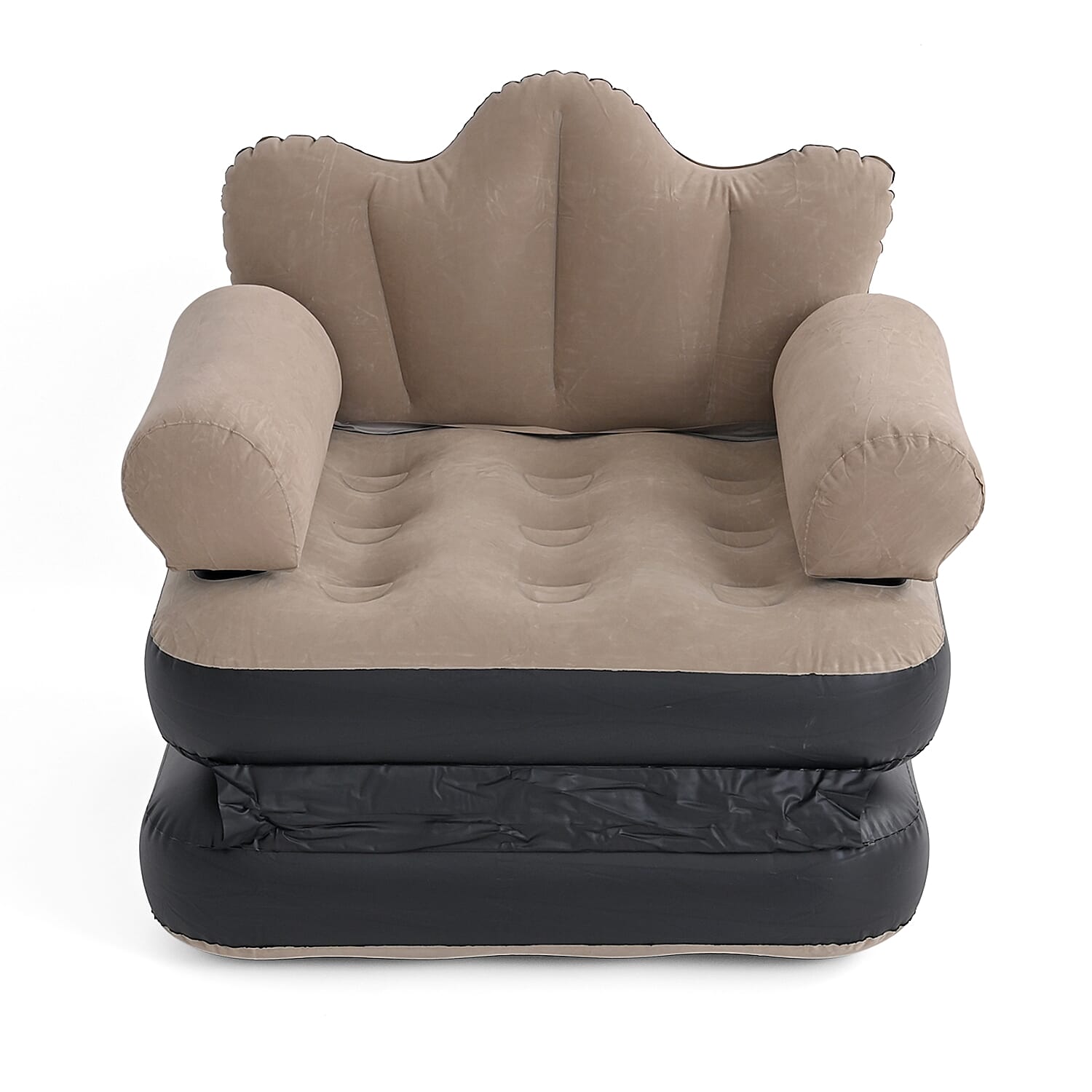Inflatable Reclining Couch Sofa Bed with Armrest (178 cm) - Beige 8377487 5