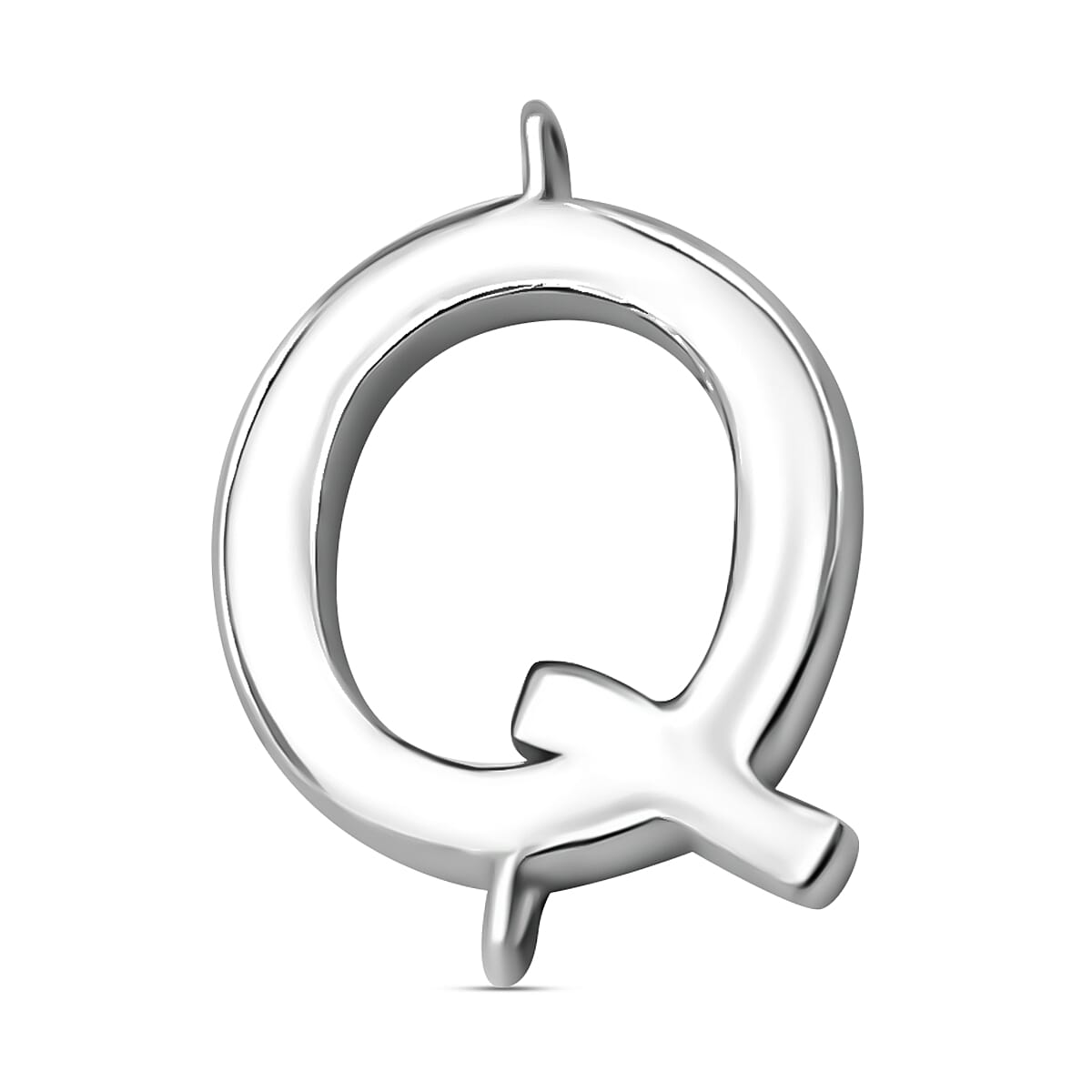 Initial Q Charm in Platinum Plated Sterling Silver V32604952 0