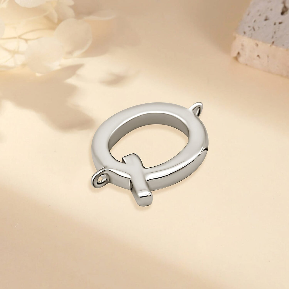 Initial Q Charm in Platinum Plated Sterling Silver V32604952 3