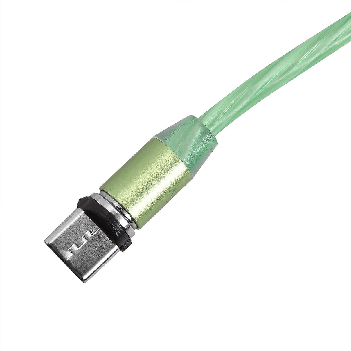 Intelligent 3-in-1 Magnetic USB Cable with Flowing LED Light - Green 7924453 10
