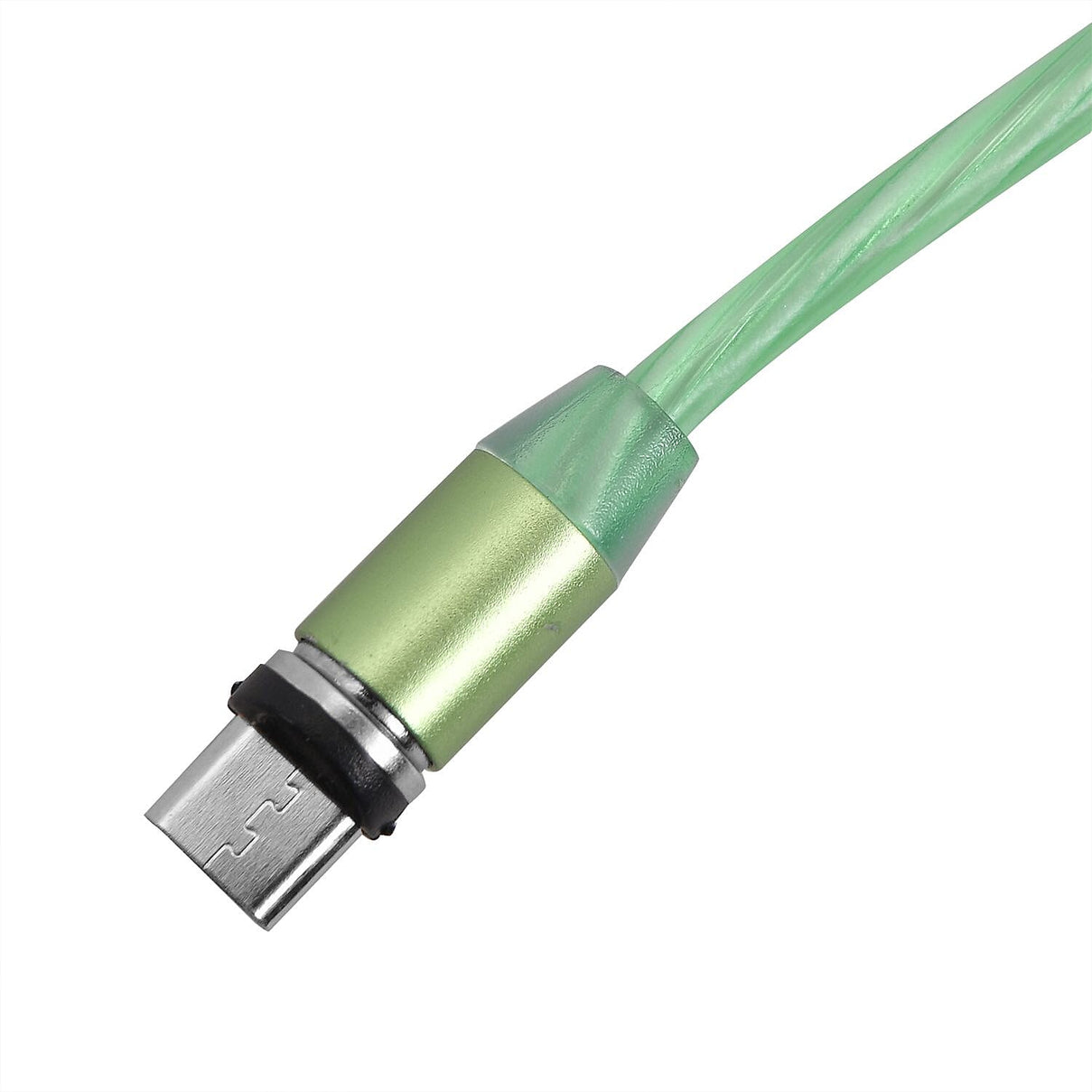 Intelligent 3-in-1 Magnetic USB Cable with Flowing LED Light - Green 7924453 11