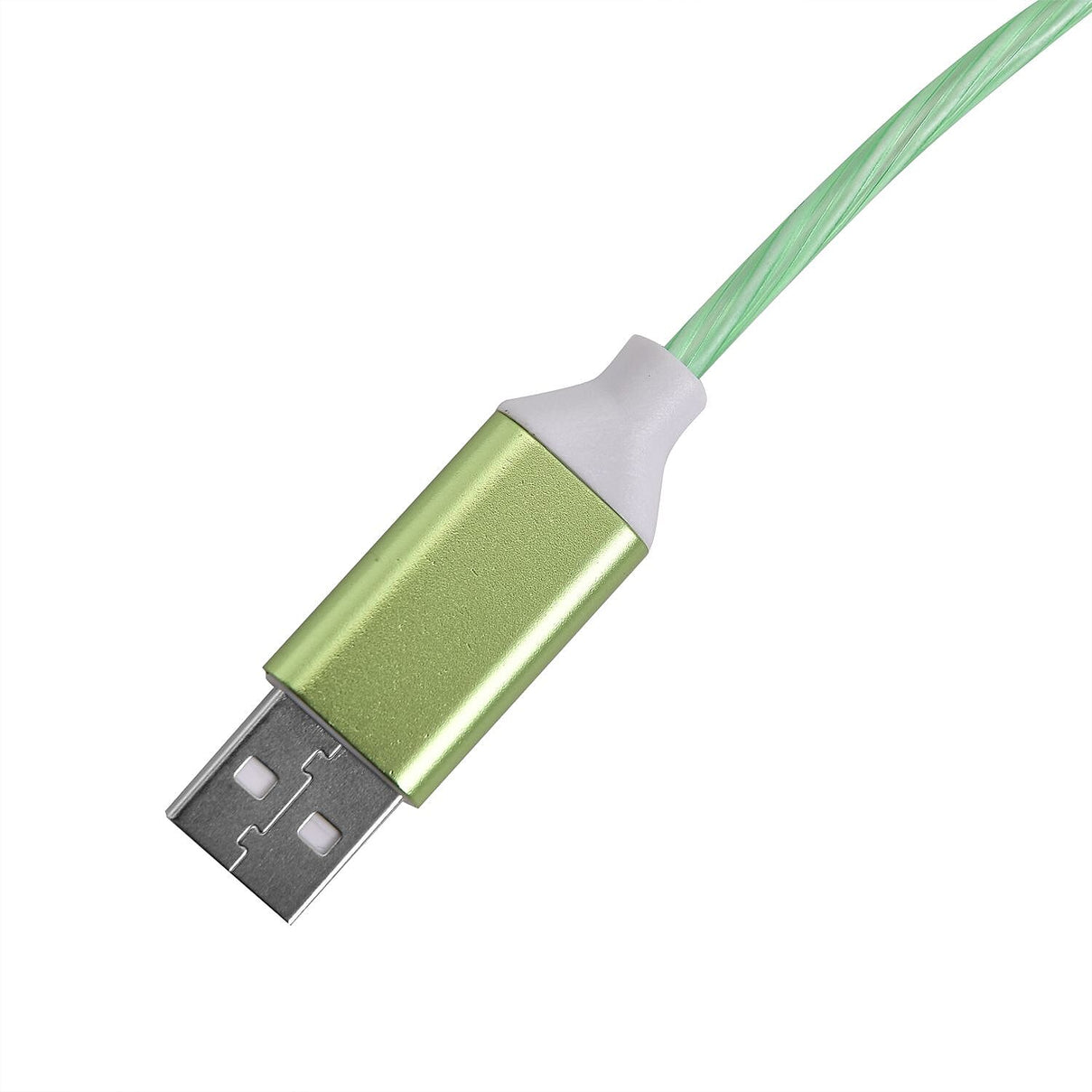 Intelligent 3-in-1 Magnetic USB Cable with Flowing LED Light - Green 7924453 13