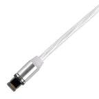 3 in 1 Magnetic Charging USB Cable with Flowing LED Light (Size 2x1 m) - White