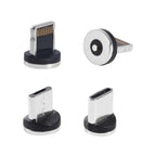 3 in 1 Magnetic Charging USB Cable with Flowing LED Light (Size 2x1 m) - White