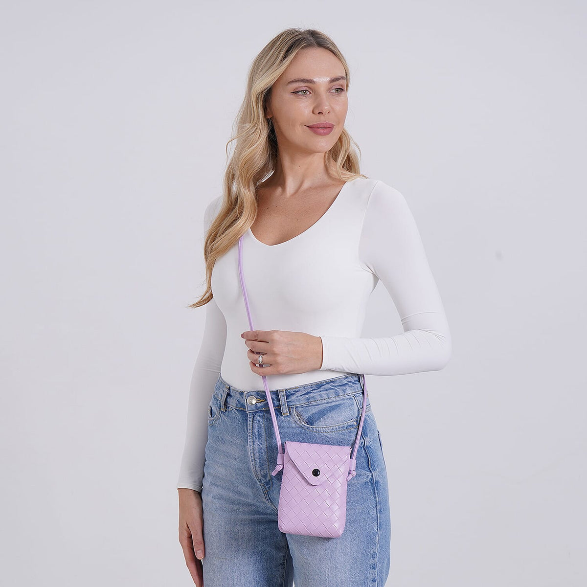 Woven Crossbody Bag - Purple 8031901 5