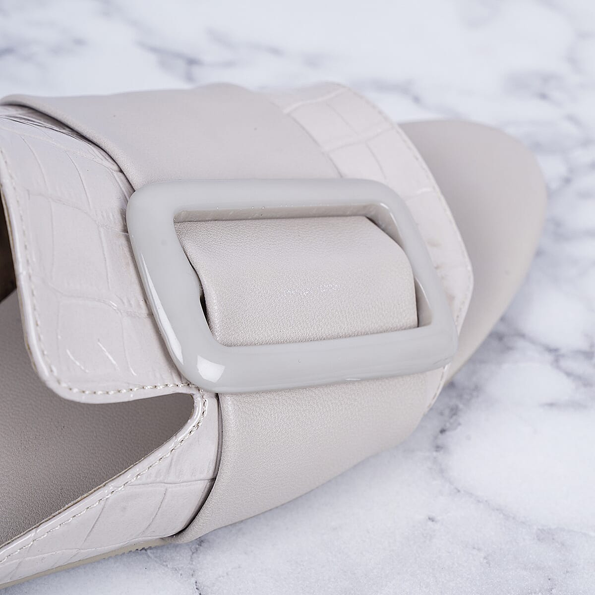 Inyati - NATALIE Taupe Sandals with Statement Buckle 6089858 5