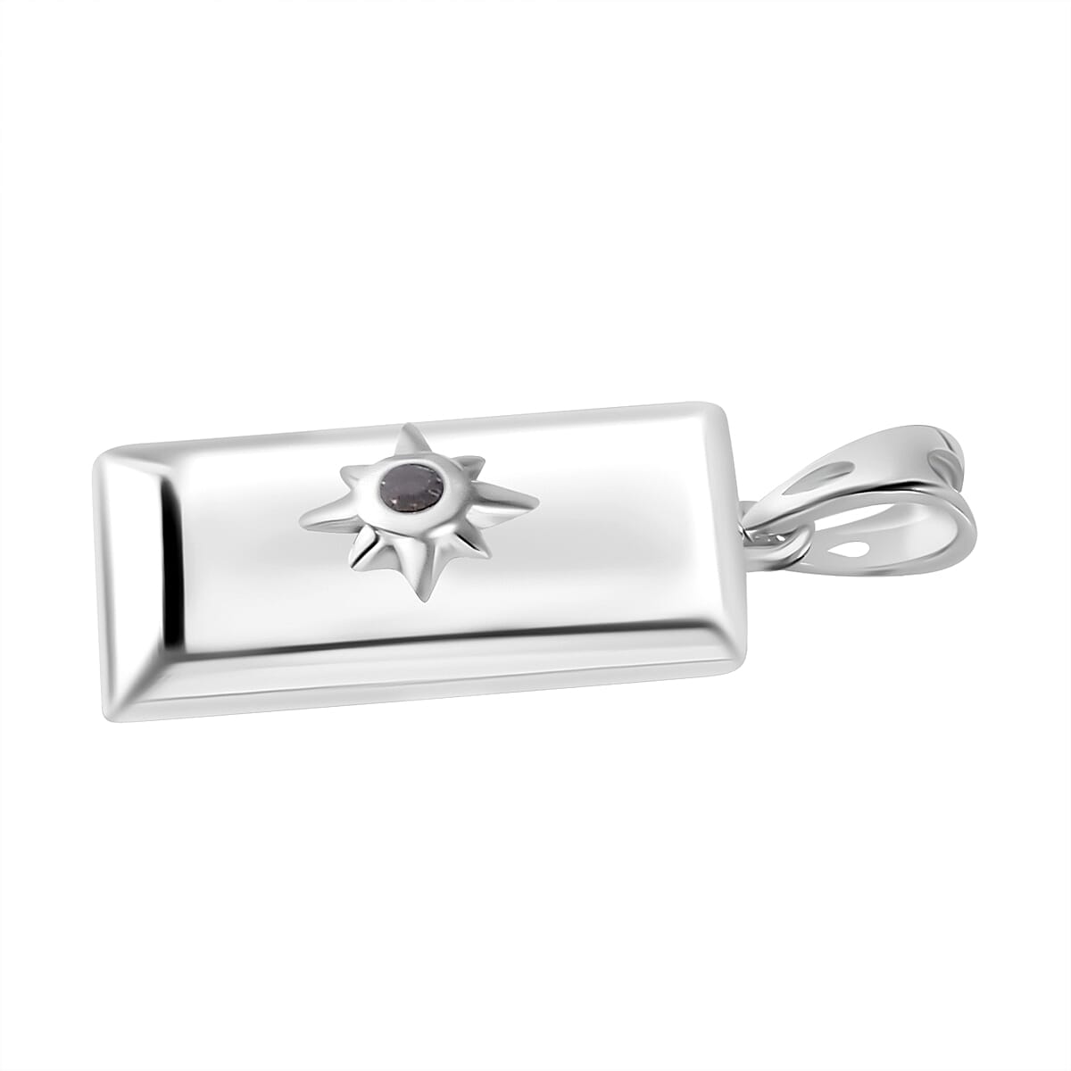 Iolite Ingot Bar Pendant in Sterling Silver 7833452 4
