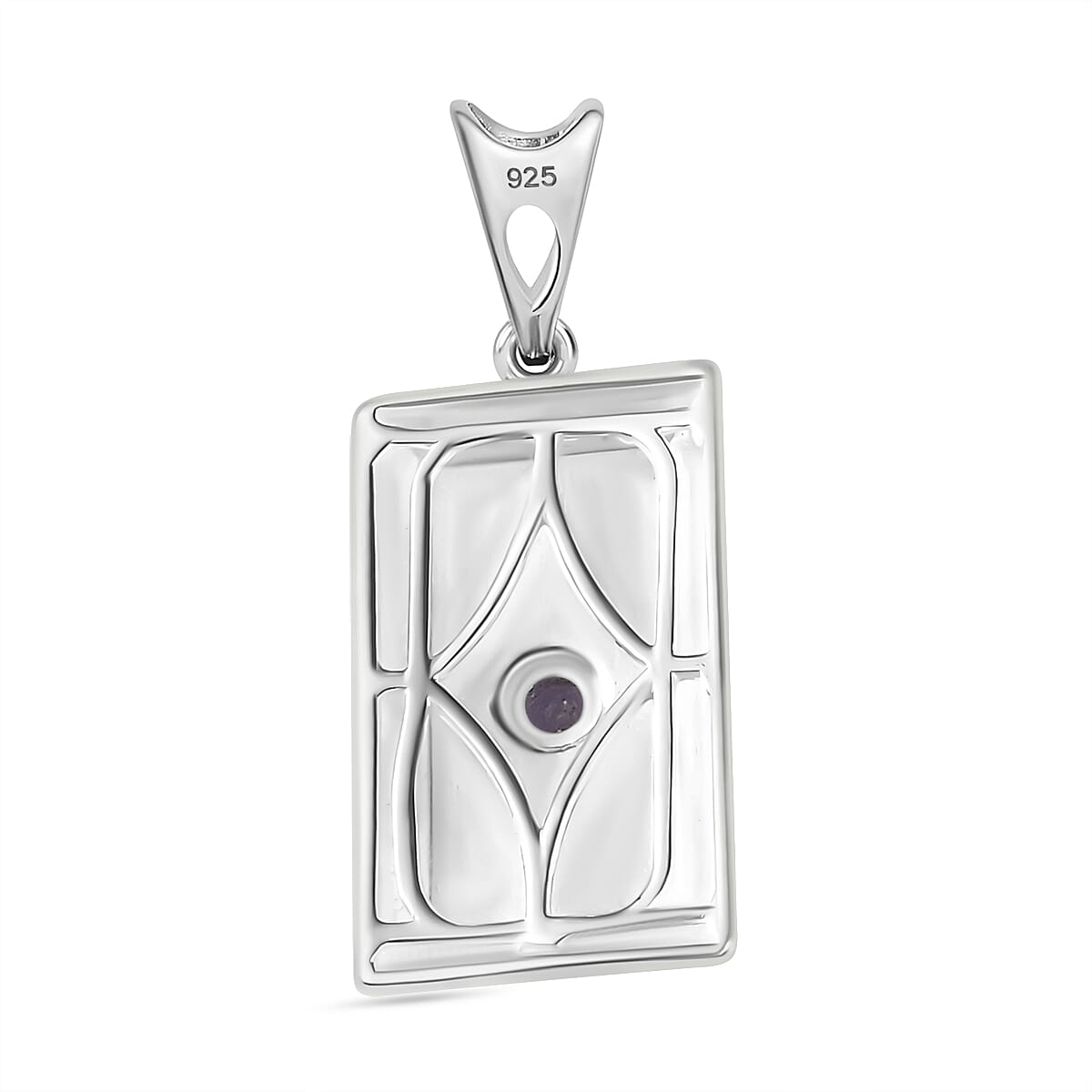 Iolite Ingot Bar Pendant in Sterling Silver 7833452 5