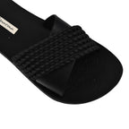 Ipanema Street Slide Rope Flat Sandals (Size 3) - Black