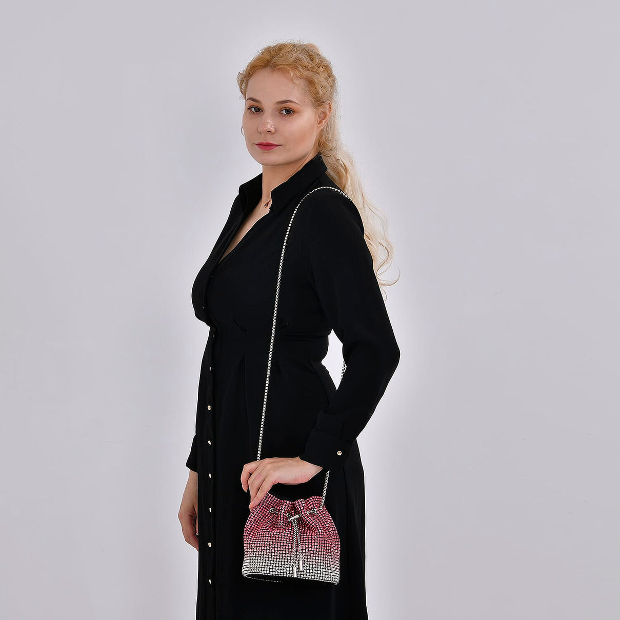 Rhinestone Black Golden Handbag 7737499 2