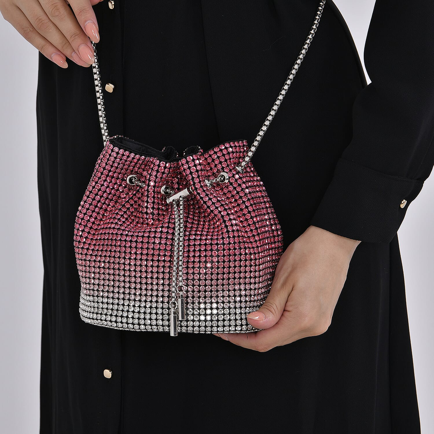 Rhinestone Black Golden Handbag 7737499 3