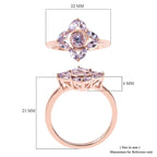 Isabella Liu Floral Collection - Tanzanite Floral Ring in Rose Gold Overlay Sterling Silver