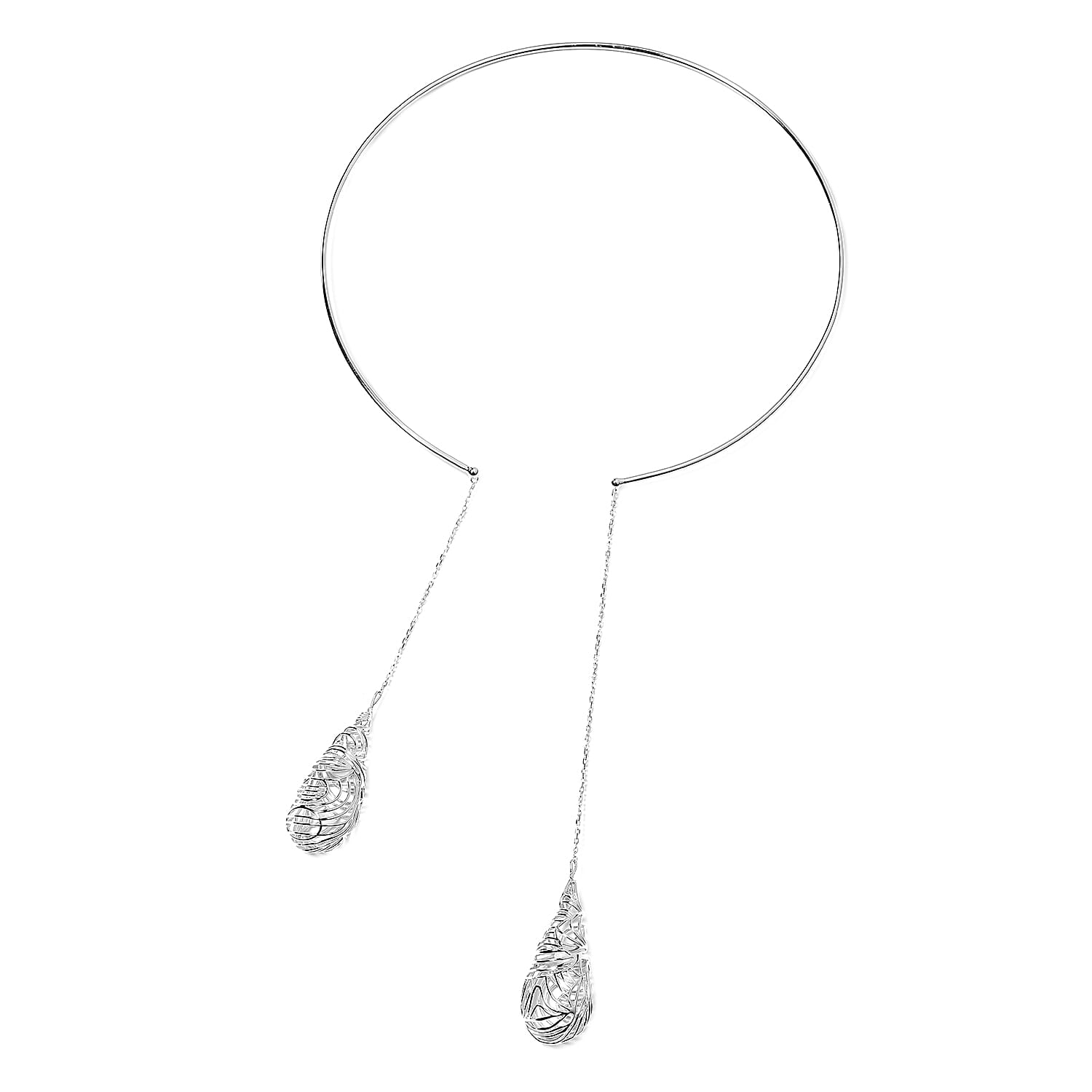 Isabella Liu Sea Rhyme Collection White Mother of Pearl Choker Necklace in Rhodium Plated Silver 16 Inch 3471503 0