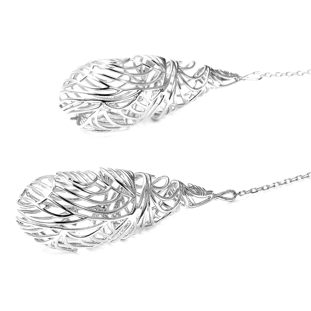 Lucy Q - Sea Rhyme Collection - White Mother of Pearl Necklace (Size 16) in Rhodium Overlay Sterling Silver