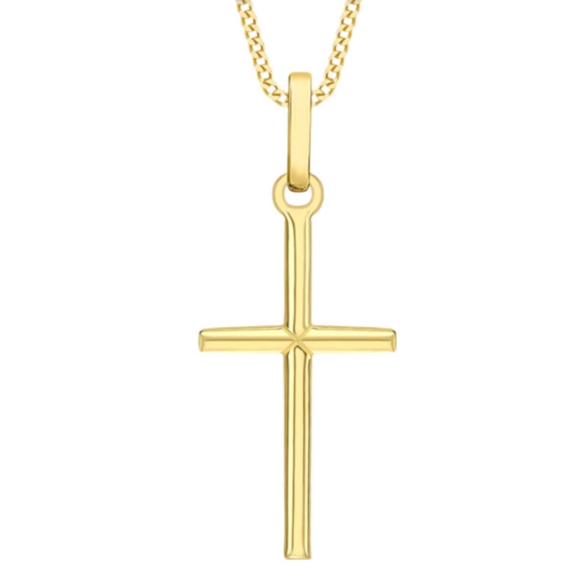Italian Closeout - 9K Yellow Gold Cross Pendant 8024971 0