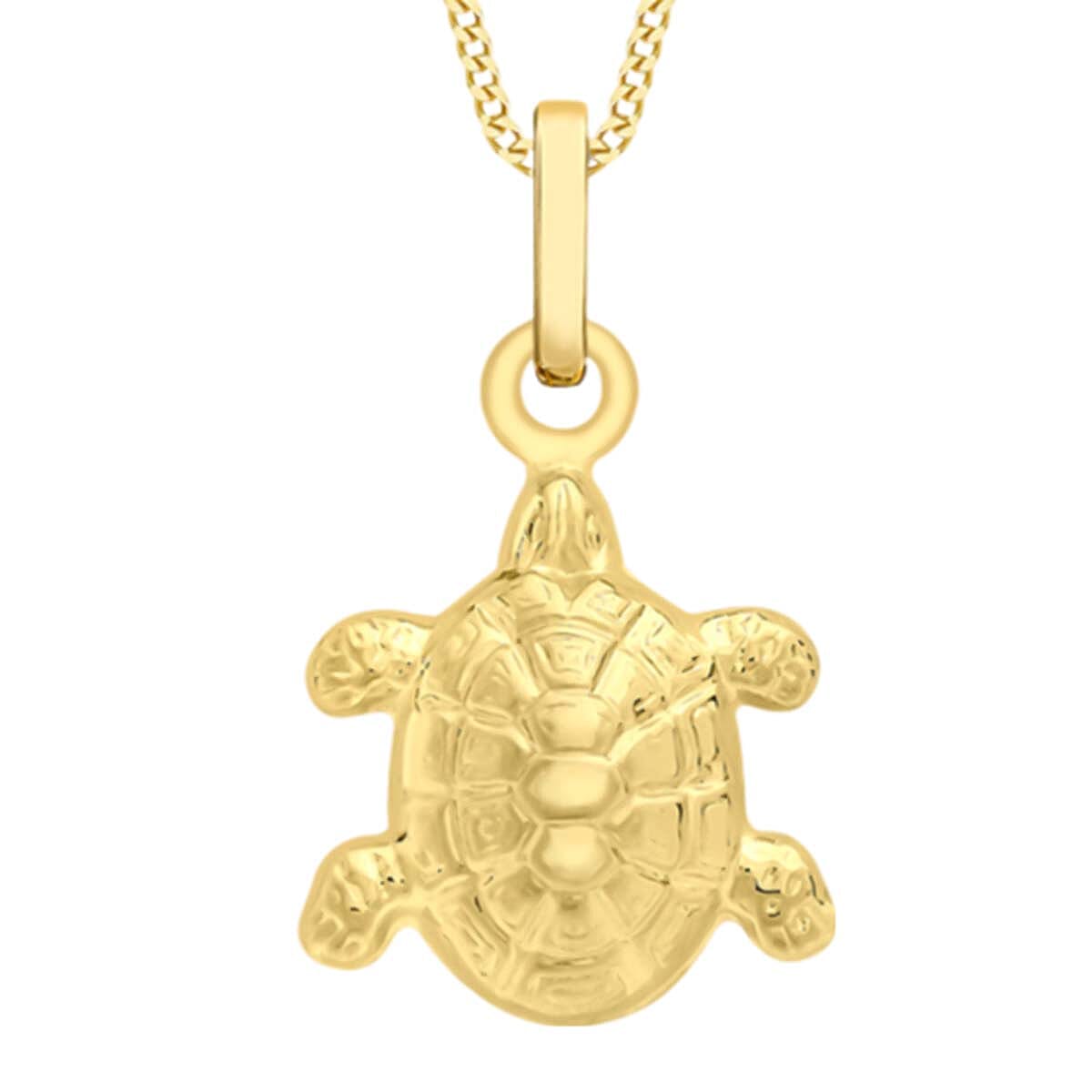 Italian Close Out - 9K Yellow Gold Turtle Pendant 8024987 0